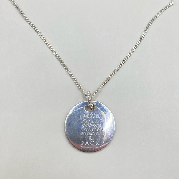 Pandora I Love You To The Moon and Back Disc Pendant Necklace - Picture 1 of 9